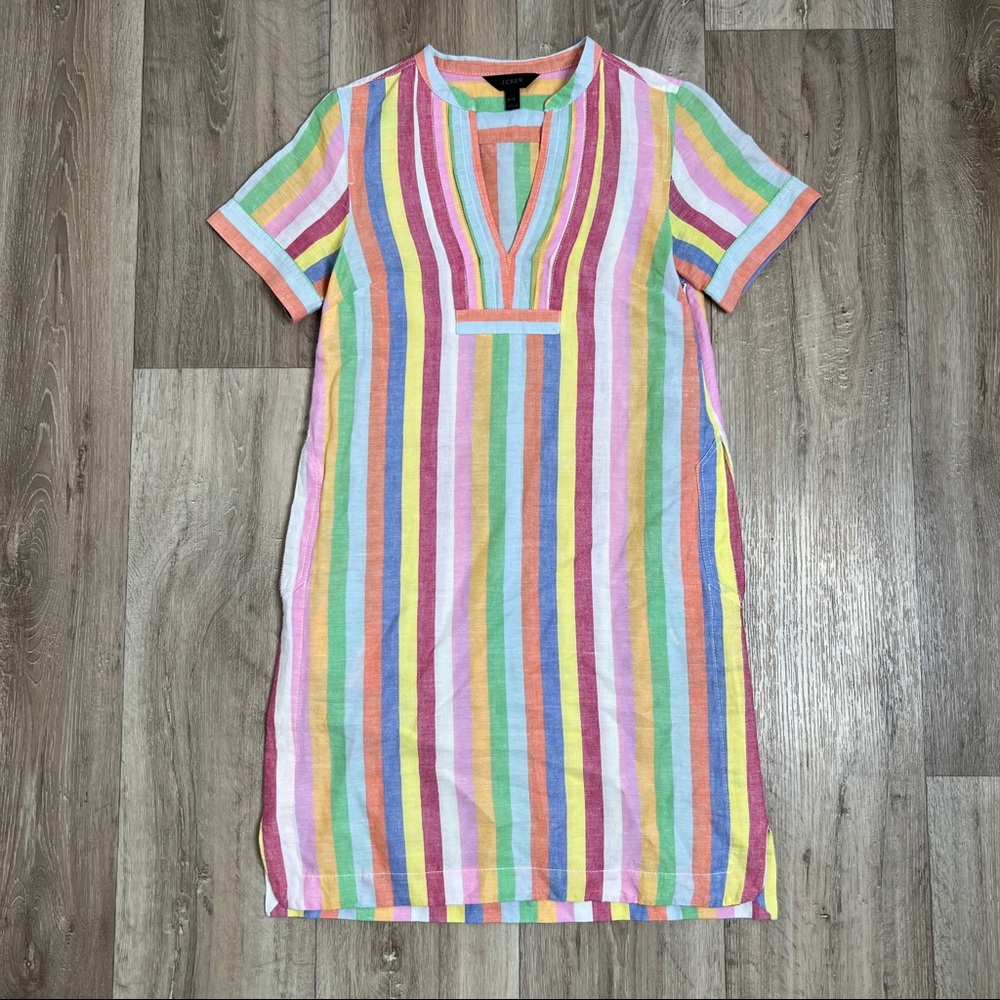 J. Crew Candy-stripe Dress Multicolored Size XXSP